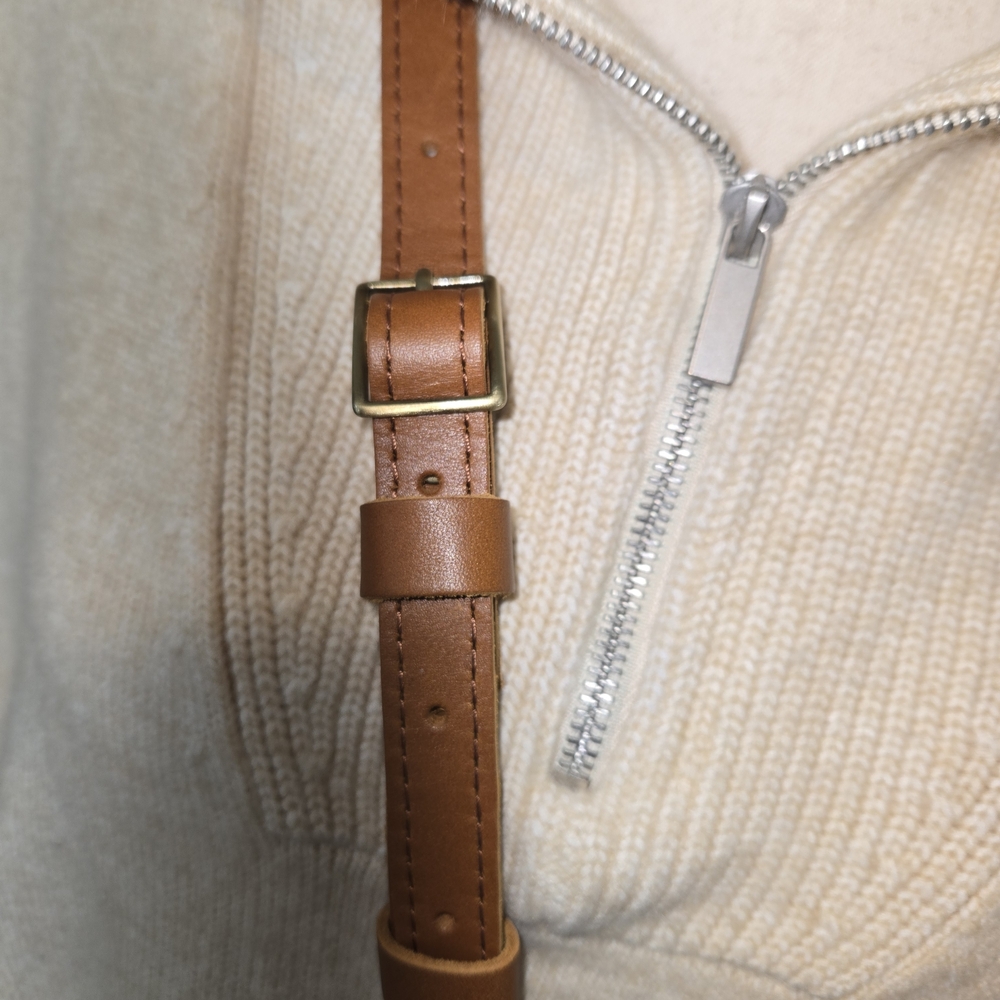 Portland Leather Brown Floral Crossbody Bag - Picture 9 of 14